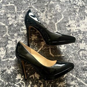 Jessica Simpson Black Patent Leather Stiletto Heels
